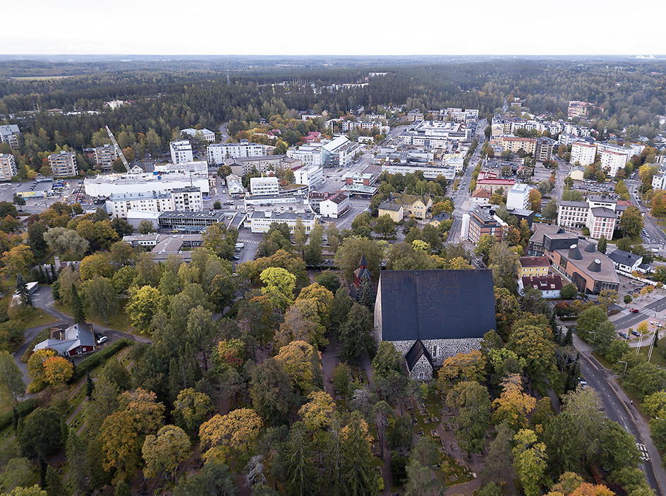 Pyhän Laurin kirkko ilmasta