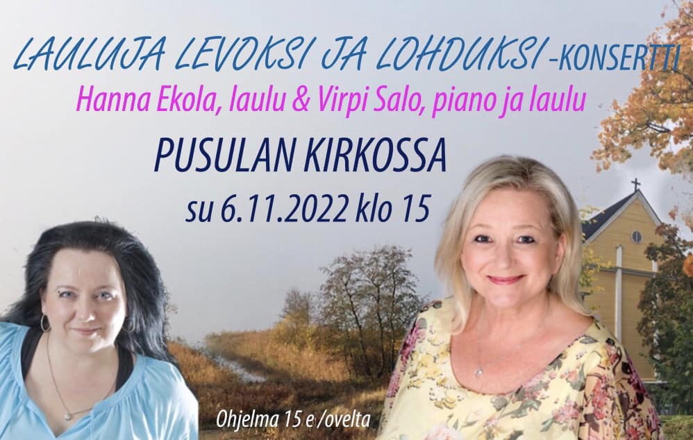 kuvassa Hanna Ekola ja Virpi Salo