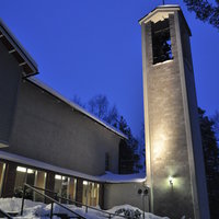 Virkkalan kirkon kellotorni talvellajpg