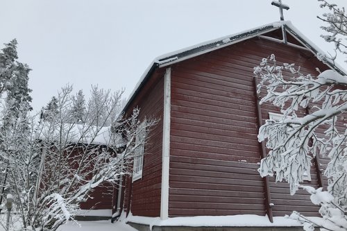 Kärkölä bykyrkan på vinter