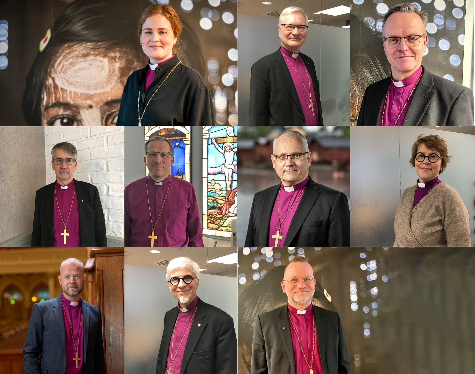 kuvassa kaikki Suomen ev.lut. kirkon piispat